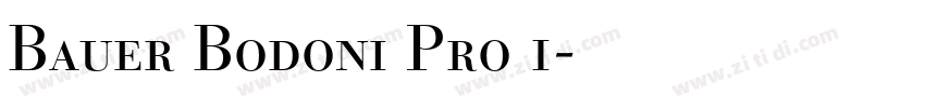 Bauer Bodoni Pro 1字体转换